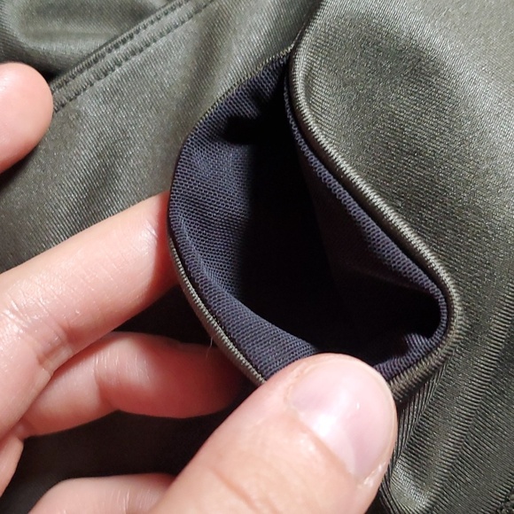 NWOT Abercrombie & Fitch High Rise bike shorts. Dark olive green. Size L. - Picture 11 of 11